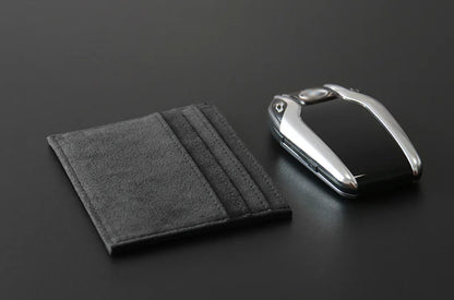 YMW ALCANTARA Card Holder Women & Man Turn fur Luxury Artificial Leather Slim Card Mini Wallet Small Thin Card Package