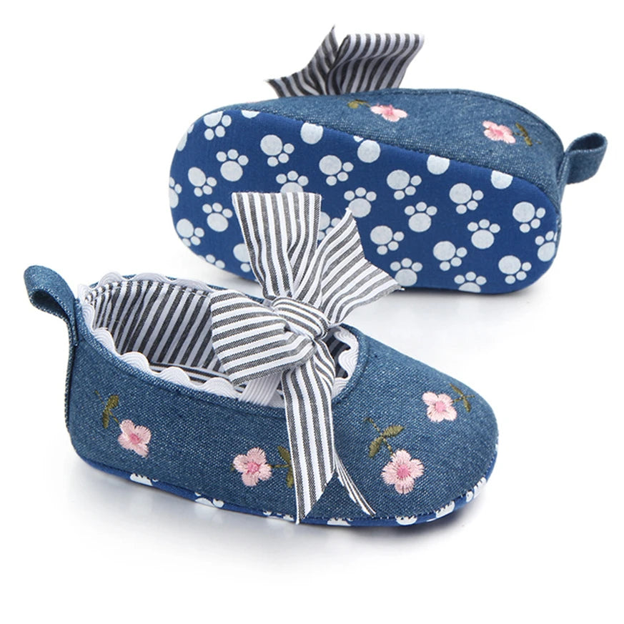 Baby Girl Shoes White Lace Floral Embroidered Soft Shoes Prewalker Walking Toddler Kids Shoes First Walker