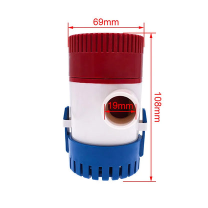 1Pcs bilge pump 12v 24V 1100gph 750gph water pump used in boat seaplane motor homes houseboat