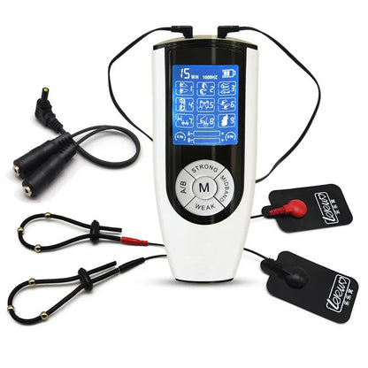 Electro Shock E-Stim Estim Kit Conductive Bands Penis Ring Extender Enlarger,Male Masturbator Cock Ring,BDSM Toys