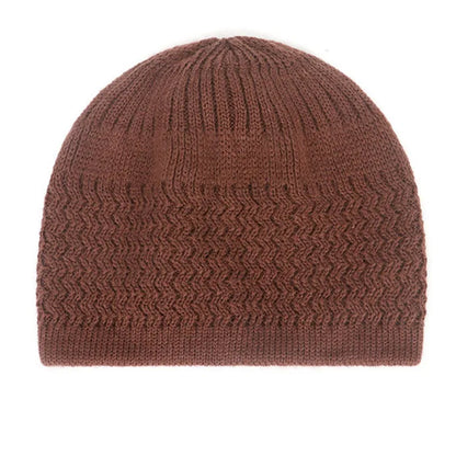 Casual Knitted Muslim Men Prayer Hats Winter Warm Male Beanies Cap Islamic Ramadan Jewish Kippah Homme Hat Men's Wrap Head Cap