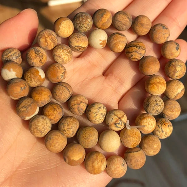 Natural Stone Beads Frost Dark Blue Cracked Dream Fire Dragon Veins Agates Beads For Jewelry Making DIY Bracelet 15‘’ 6/8/10mm