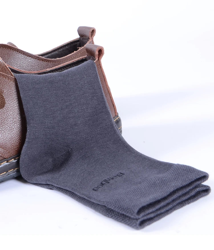 10Pairs/Lot Men Bamboo Socks Brand Comfortable Breathable Casual Business Men's Crew Socks High Quality Guarantee Sox Male Gift