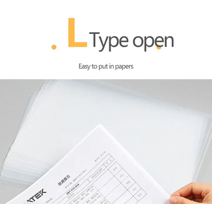 10 to 30 PCS A4 File Folder Desk Organizer Stationery Clear Folder for Documents Office school supplies