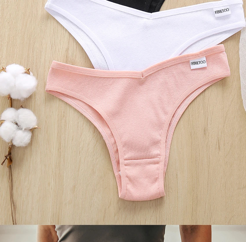 5PCS/Set Cotton Lingerie Panties Sexy Underwear Women Briefs Tangas Female Underpants Pantys Thong Panties Bikini Solid 13 Color