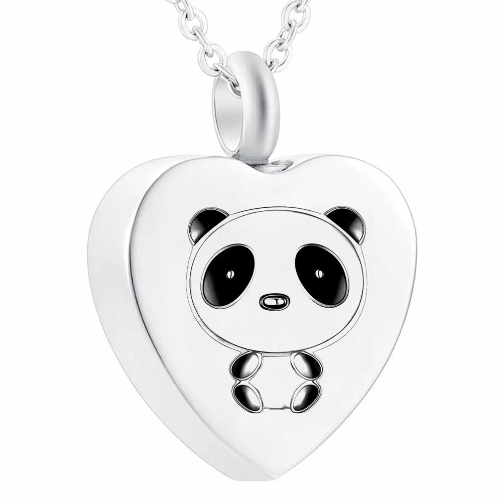 Stainless Steel Silver Cremation Jewelry Forever in My Heart Ashes Keepsake Urns Pendant Necklace for Women, 20 Inch Link Chain
