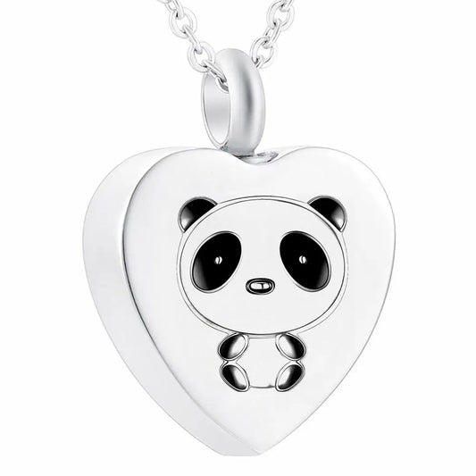 Stainless Steel Silver Cremation Jewelry Forever in My Heart Ashes Keepsake Urns Pendant Necklace for Women, 20 Inch Link Chain