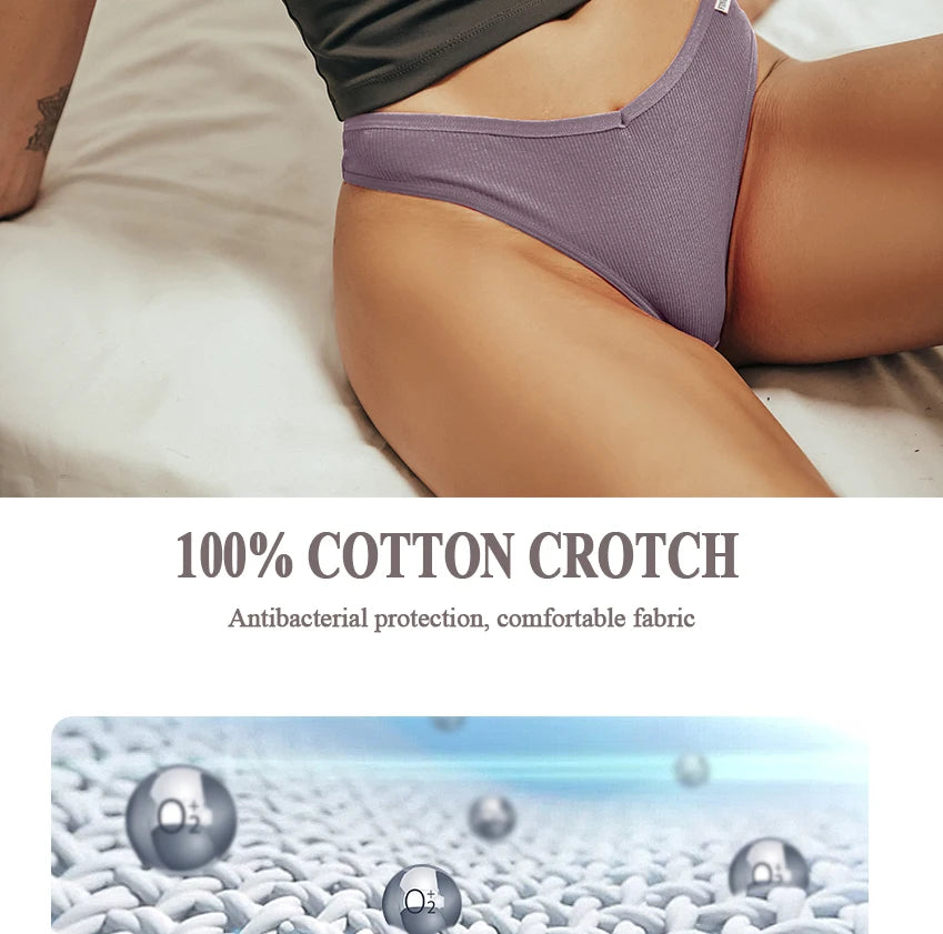5PCS/Set Cotton Lingerie Panties Sexy Underwear Women Briefs Tangas Female Underpants Pantys Thong Panties Bikini Solid 13 Color