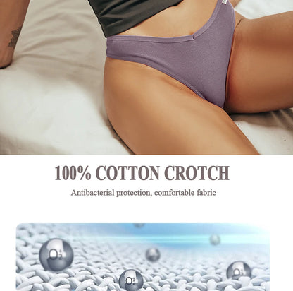 5PCS/Set Cotton Lingerie Panties Sexy Underwear Women Briefs Tangas Female Underpants Pantys Thong Panties Bikini Solid 13 Color