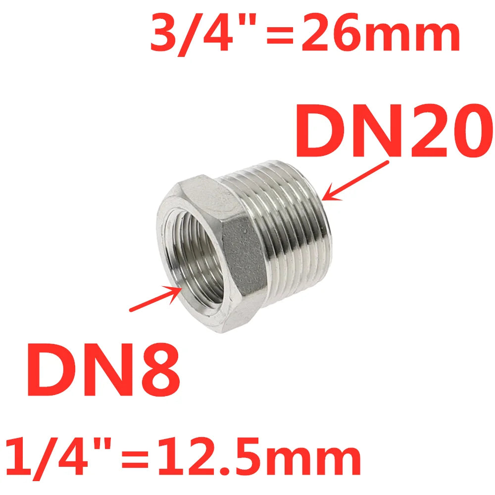 Tonifying Heart Reducer Bushing 1/8" 1/4" 3/8" 1/2" BSP Male/Female Thread SS304 Stainless Steel Pipe Fittings For Water Gas Oil