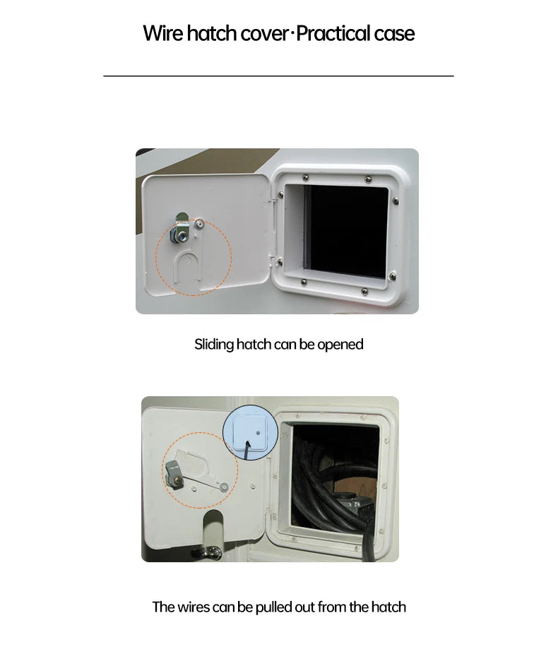 Boat Square Electric Cable Hatch Access Door & 2 Keys Electric Power Cord Cable Hatch For Marine RV Yacht Motorhome Camper