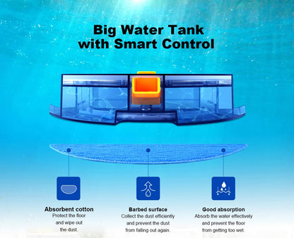 LIECTROUX/LILIN C30B Robot Vacuum Cleaner 6000Pa Suction, Map navigation with Memory,Wifi APP,Electric Water Tank,Wet Mop