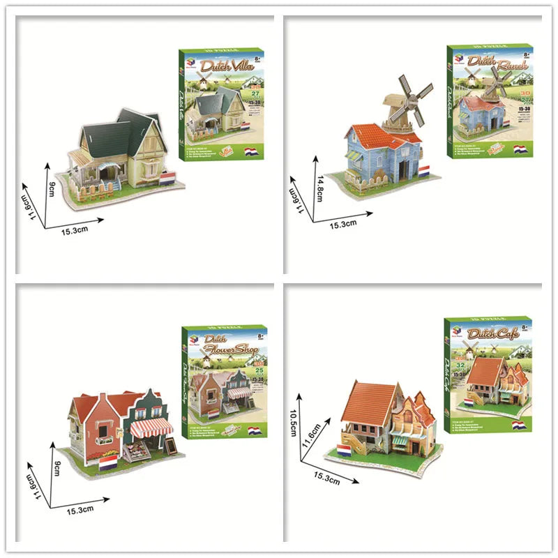 40 Style World Famous Architecture Building 3D Puzzle Model Construction 3D Jigsaw Puzzle Toys For Kids Christmas Gift