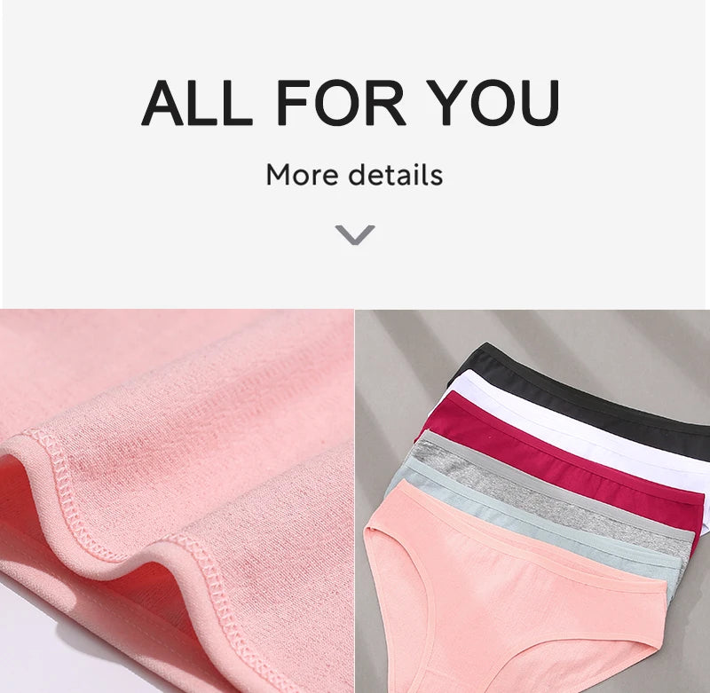 Cotton Panties Jacquard Design Pattern Women Panties Underwear Sexy Female Lingerie Briefs Solid Color Intimate Pantys for Woman