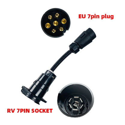 EgoTrailer Trailer Plug Adapter 13 Pin Trailer Socket to 7 Pin RV Blade Plug Connector Plug Trailer Boat Truck Trailer Parts