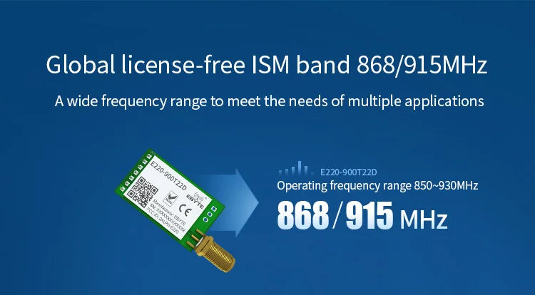 LoRa 868MHz 915MHz LLCC68 Wireless Module 22dBm Long Range 5km CDEBYTE E220-900T22D SMA-K UART RSSI Transmitter Receiver DIP