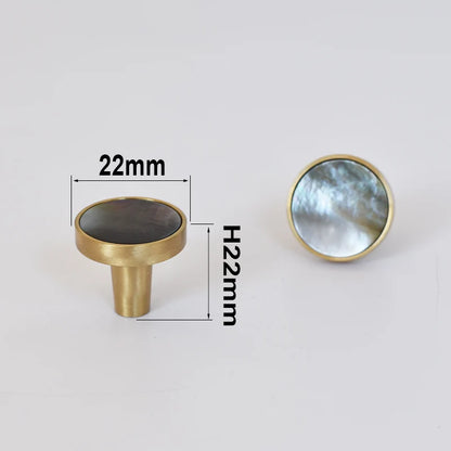 Natural Shell Gold Brass Wall Hooks Shoe Cabinet Knobs Closet Furniture Handle Wardrobe Drawer Pull Vintage Kitchen Accessories