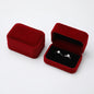 Velvet Ring Box Couple Double Ring Earrings Display Holder Case Proposal Engagement Wedding Marriage Anniversary Jewelry Packing