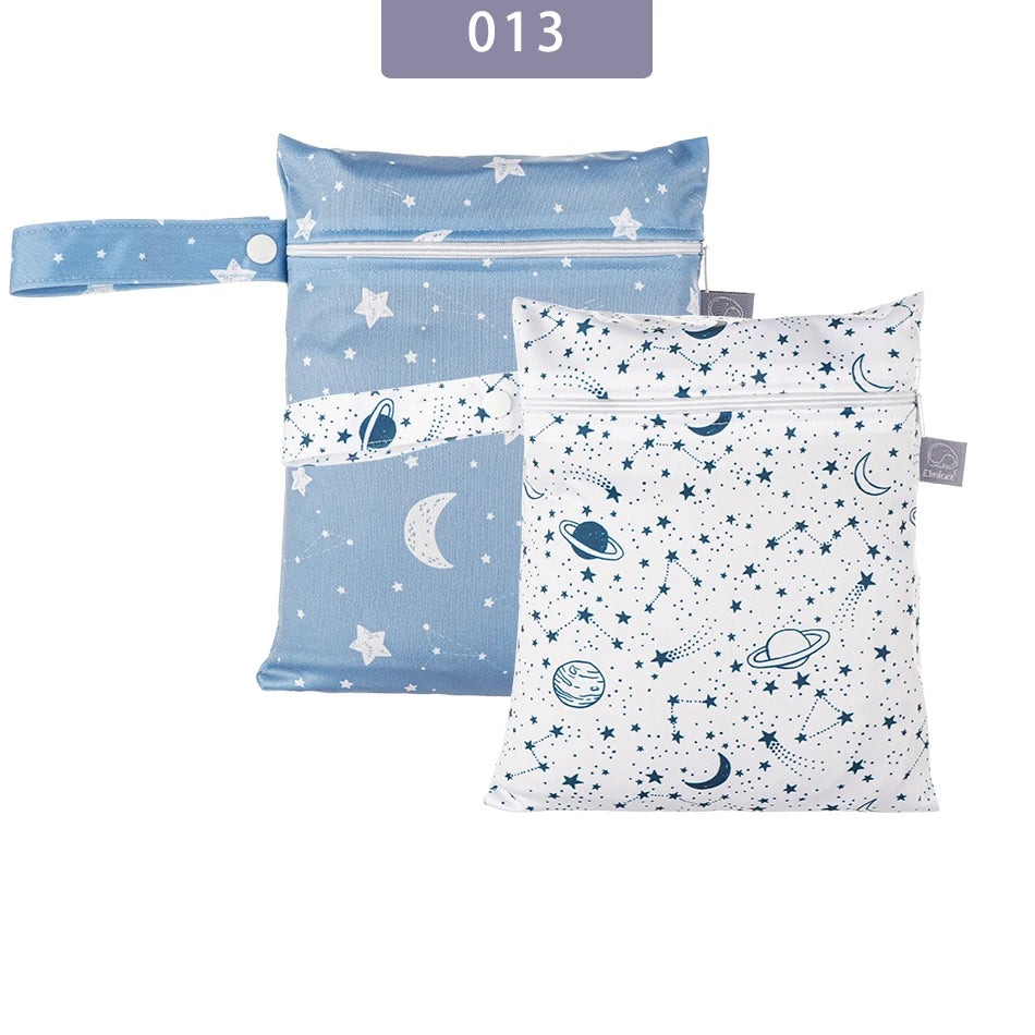 Elinfant 2pcs Waterproof Mini Storage Bag For Swimming,Beach&Gym,18*25cm Waterproof Diaper Bag,Wet Dry Bag