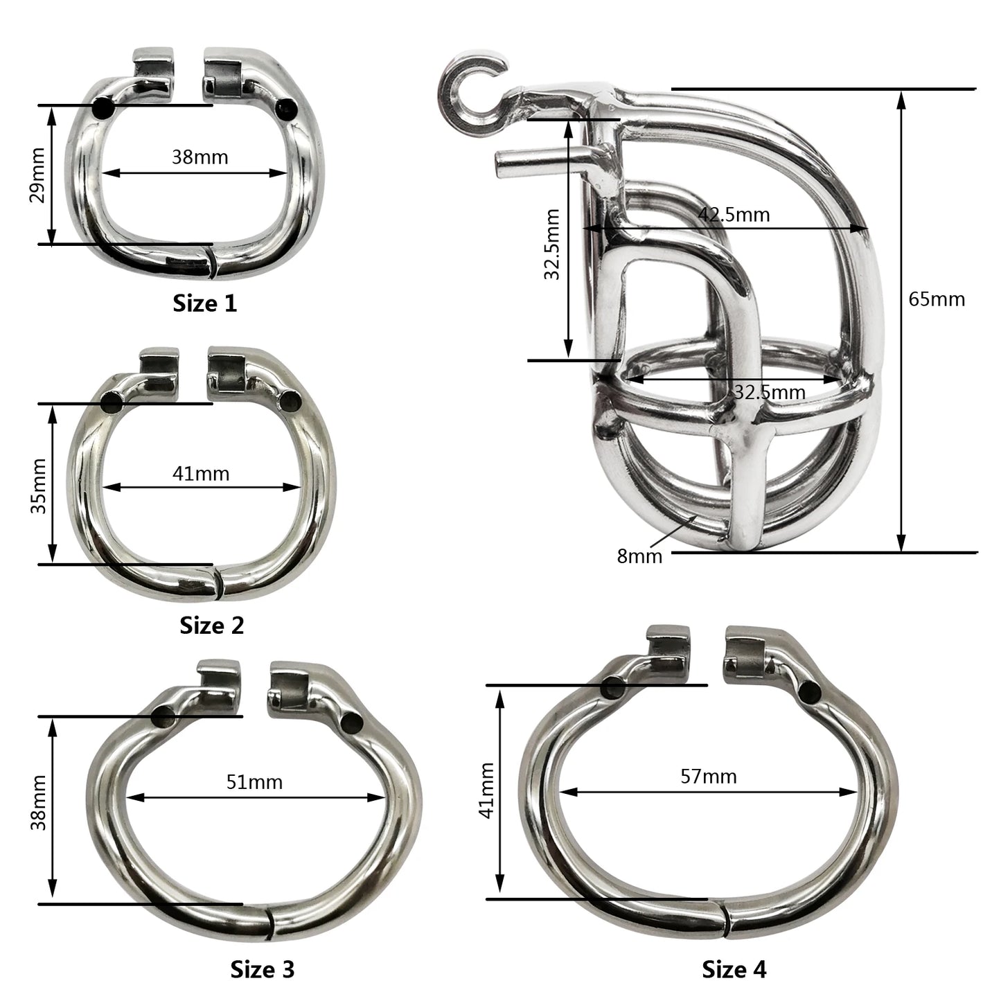 Ergonomic Stainless Steel Stealth Lock Male Chastity Device,Cock Cage,Penis Lock,Cock Ring,Chastity Belt,S056