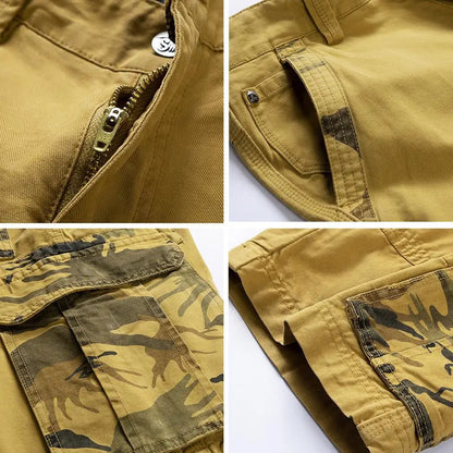 2026 Summer New Camouflage Tactical Cargo Shorts Men Khaki Jogger Military Cargo Shorts Men Cotton Casual Loose Men Shorts