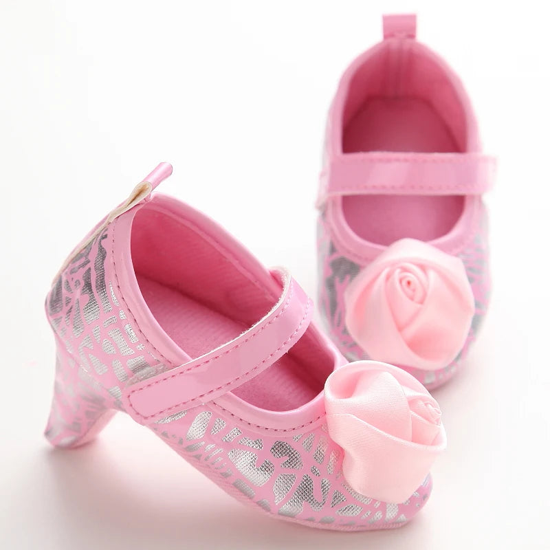 2022 New Infant Newborn Baby Girl High Heels Shoes Princess Bow First Birthday Party Shoes Photo Props Shoes 0-12M