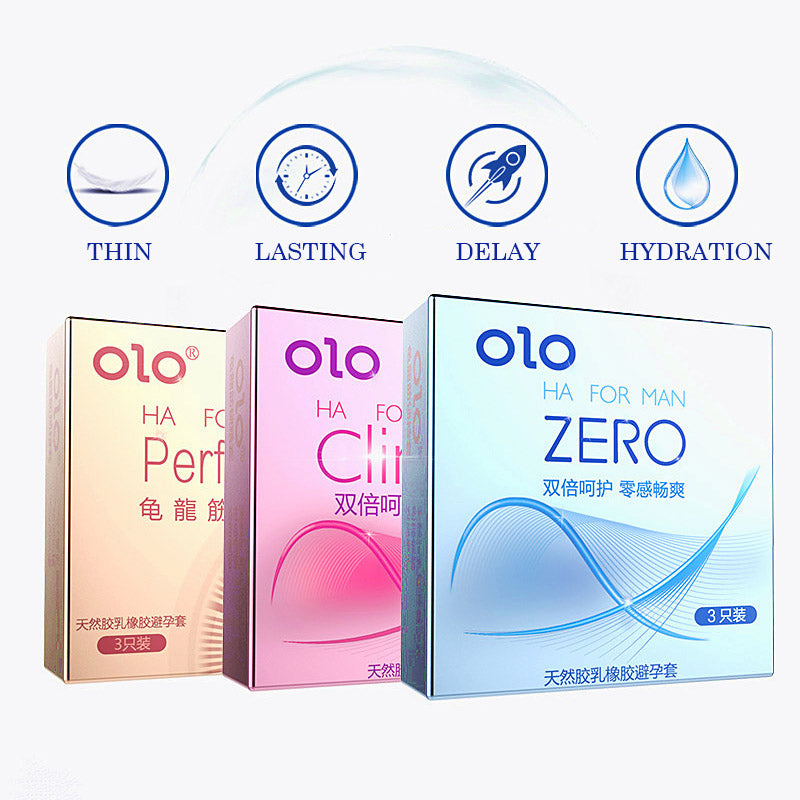 3Pcs Condoms Natural Latex Rubber Large Grain Condom Intimate Sex Toy Products