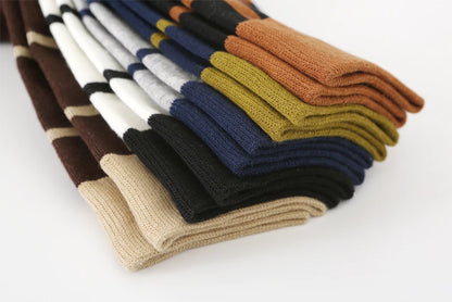 5Pair-pack New Men's Socks Colorful Grid Sock Casual Business High Quality Happy Combed Cotton Socks Fashion Gentleman Socks Men