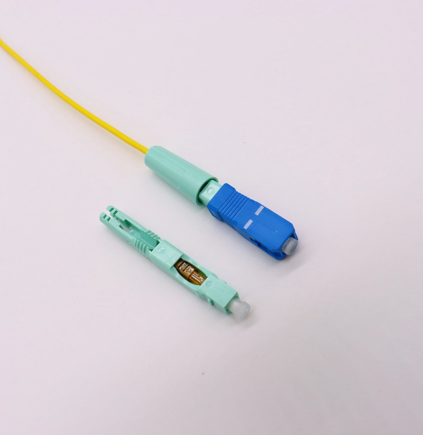 50/100/200/400pcs SC APC UPC Fiber Optic Fast Connector SM Single-Mode Optical Quick Connector FTTH Tool SC Adapter Freeshipping
