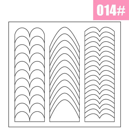 2pcs French Manicure Nail Wraps Stickers, Nail Art Form Fringe Tip Guides for DIY Nail Decoration