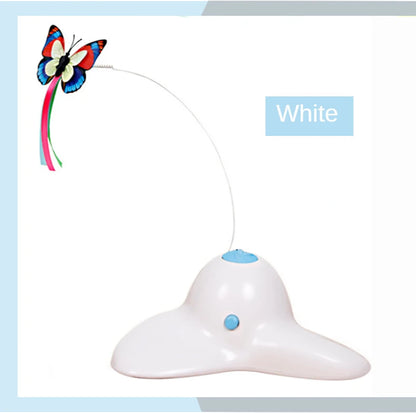 Electric Automatic Rotating Cat Toy Colorful Fluttering Butterfly Shape Funny Kitten Puppy Interactive Playing Toys Accessories