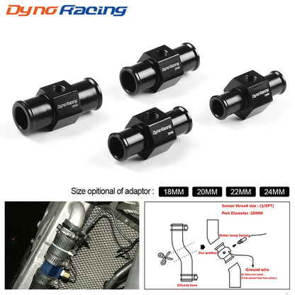 Dynoracing Water Temp Gauge Radiator Temperature Water Temp Joint Pipe Sensor 40mm 38mm 36mm 34mm 32mm 30mm 28mm Hose Adapter