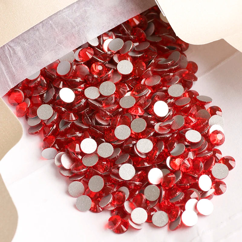 YANRUO 2058NoHF All Color SS16-SS30 Non Hot Fix Sewing Rhinestones Glass Crystal 3D Nail Art Rhinestones For Dress Clothes