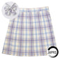ZOKI Plaid Women Pleated Skirt Bow Knot Summer High Waist Preppy Girls Dance Mini Skirt Cute A Line Harajuku Sexy Japan Faldas