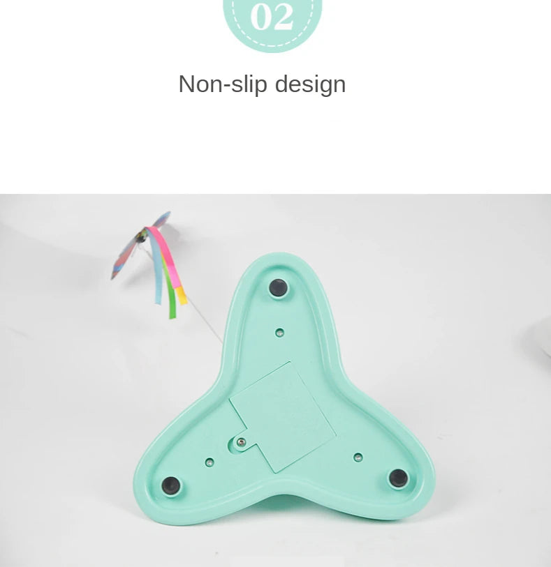 Electric Automatic Rotating Cat Toy Colorful Fluttering Butterfly Shape Funny Kitten Puppy Interactive Playing Toys Accessories