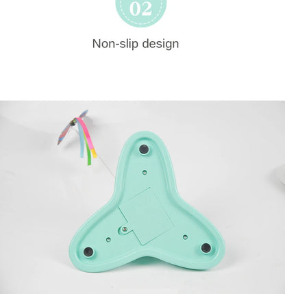 Electric Automatic Rotating Cat Toy Colorful Fluttering Butterfly Shape Funny Kitten Puppy Interactive Playing Toys Accessories