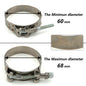 1 Pc 2.0" 2.25" 2.5" 2.75" 3.0" 3.25" 3.5" 4.0" T-Bolt Exhaust Clamp Intake Turbo Exhaust Intercooler Silicone Coupler