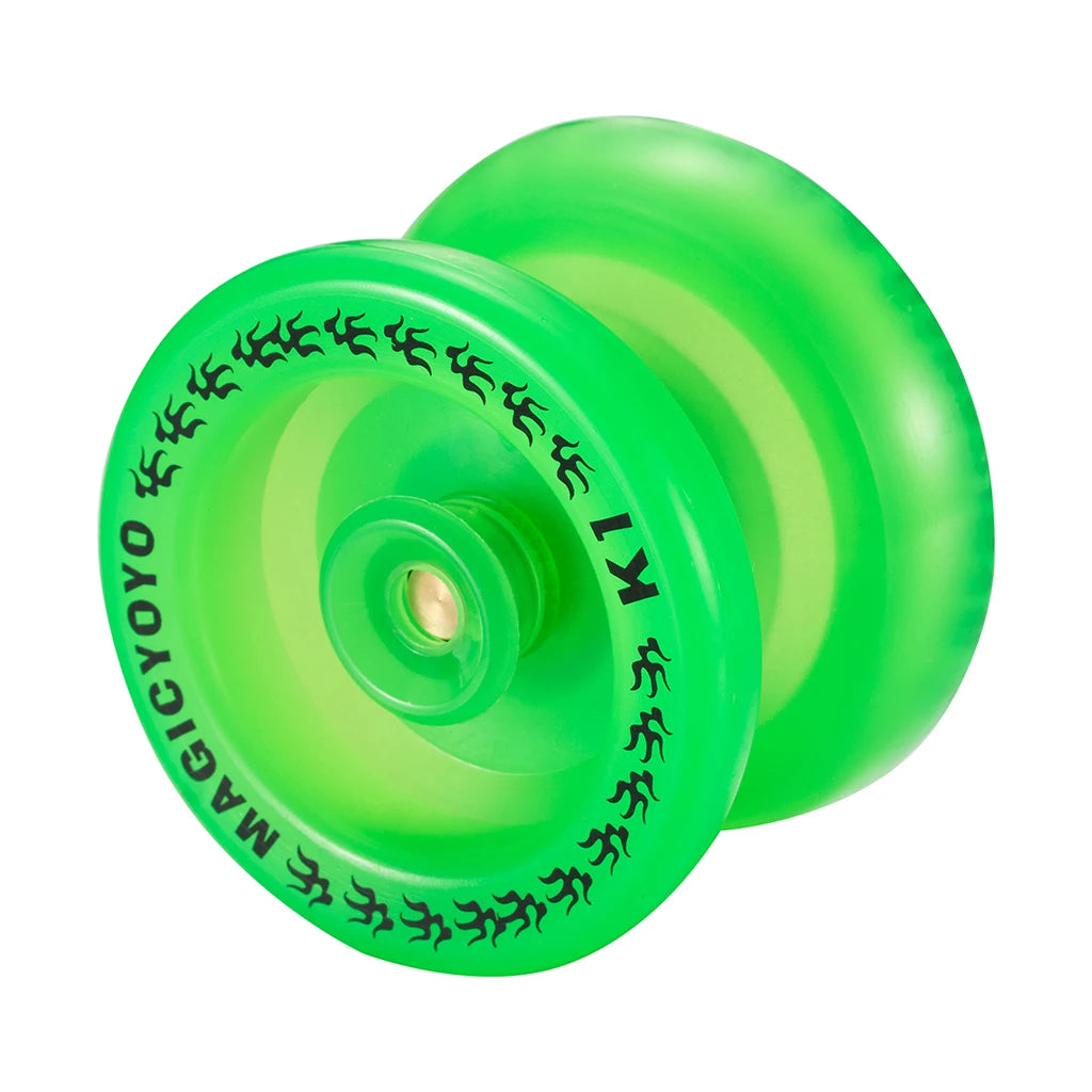 MAGICYOYO K1 Plastic Yoyo Ball Green Yoyo Dark Glow Fluorescent Yoyo Ball for Beginner Player Toys