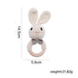 1pc Baby Teether Music Rattles for Kids Animal Crochet Rattle Elephant Giraffe Ring Wooden Babies Gym Montessori Children's Toys