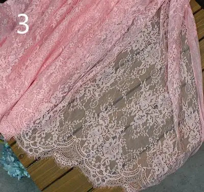 3Meter Exquisite Eyelash Lace 150CM White Lace Fabric Wedding Dress Sexy Lingerie DIY Clothes Accessory Wholesale Prices