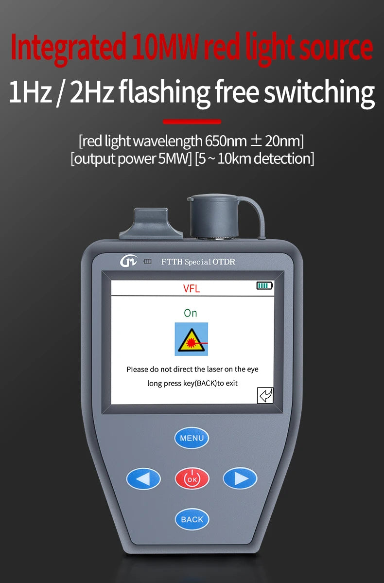 YOUYSI  4 in 1 FTTH OTDR Mini Optical Power Meter Stable light source VFL Multifunction can Test Active Fiber OTDR YYS-306N