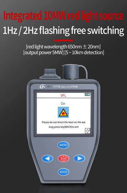 YOUYSI  4 in 1 FTTH OTDR Mini Optical Power Meter Stable light source VFL Multifunction can Test Active Fiber OTDR YYS-306N