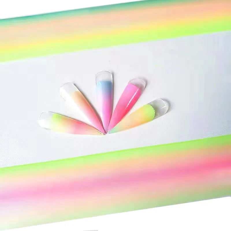 20 Rolls Halloween Nail Foils Gradient Transfer Paper Christmas Nail Art Stickers Stripe Floral Manicure Decals Nails Decoration