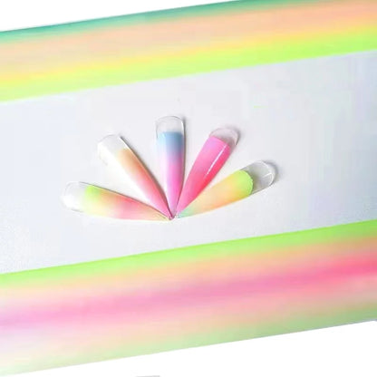 20 Rolls Halloween Nail Foils Gradient Transfer Paper Christmas Nail Art Stickers Stripe Floral Manicure Decals Nails Decoration