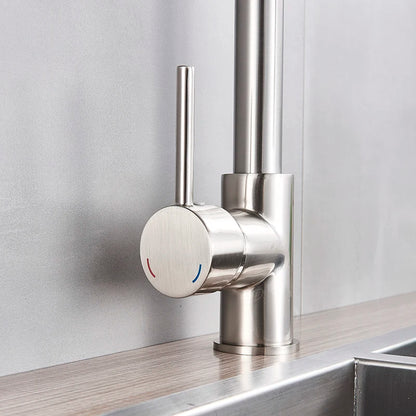 Kitchen Faucets Brush Brass Faucets for Kitchen Sink Single Lever Pull Out Spring Spout Mixers Tap Hot Cold Water Crane