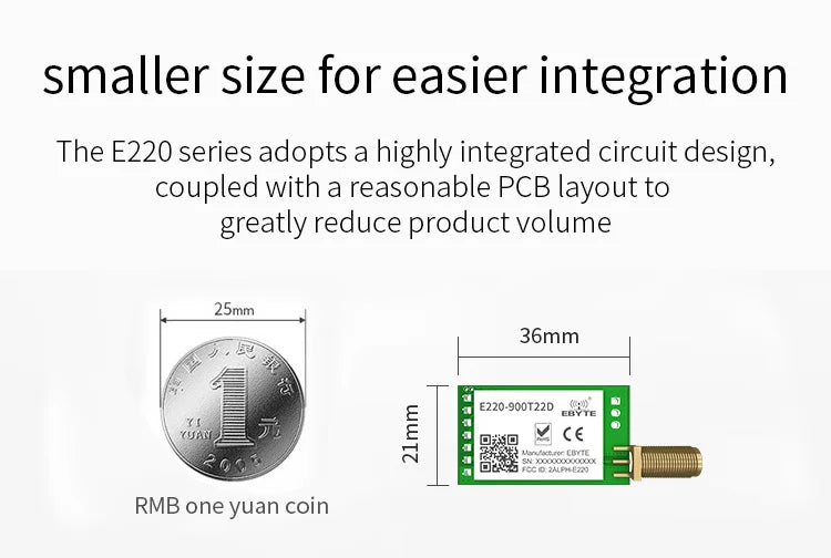 LoRa 868MHz 915MHz LLCC68 Wireless Module 22dBm Long Range 5km CDEBYTE E220-900T22D SMA-K UART RSSI Transmitter Receiver DIP
