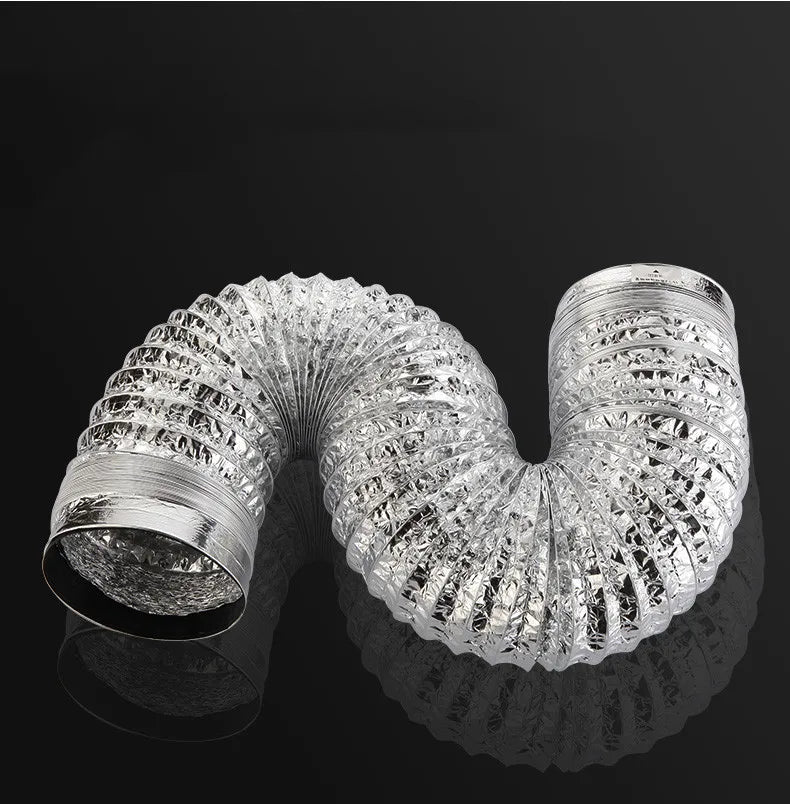 80-200mm Ventilator Pipe Aluminum Air Ventilation Hose for Bathroom Kitchen System Vent Exhaust Duct Tube Accessories