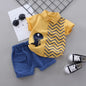 New Summer Casual Newborn Baby Boy Clothes Set animal Dinosaur Shirt Tops short Pants 2Pcs/set Kids Outfits Clothing Sets