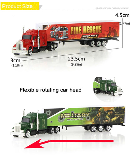 1 Pcs Sliding Alloy Truck Model Diecast Car Toy Container Oil Truck Tank Multi-color Vehicles Toys Birthday Gift for Children