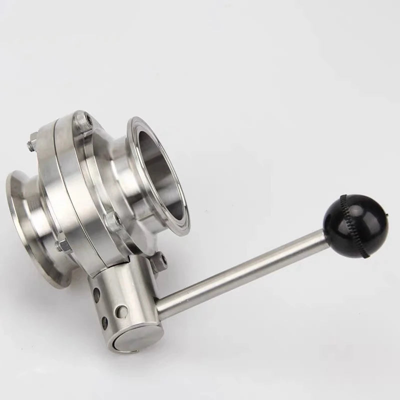 1-1/2" 38mm SS304 Stainless Steel Sanitary 1.5" Tri Clamp Butterfly Valve Homebrew Beer Dairy Product
